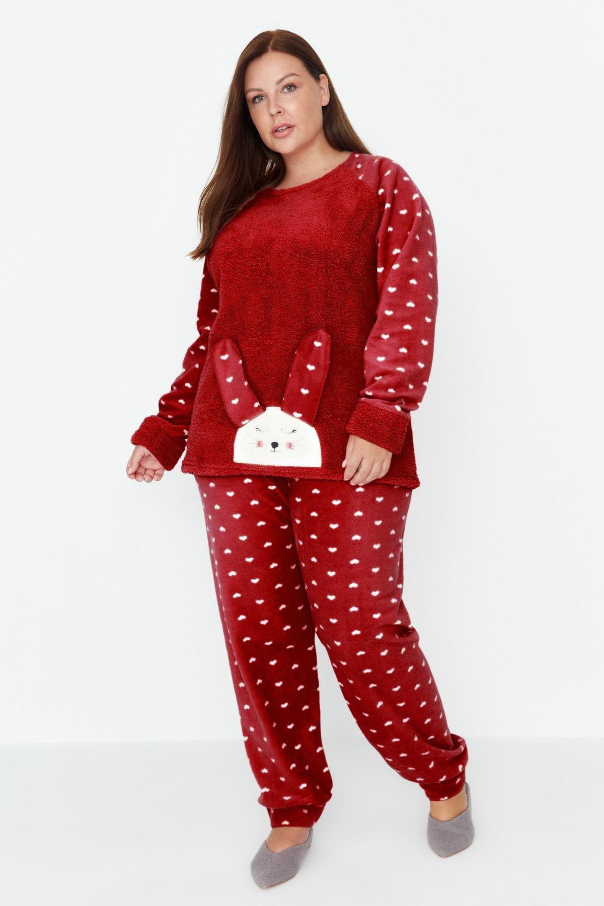 Red Heart Polar Fleece Pyjama Set of 2, , large image number 0