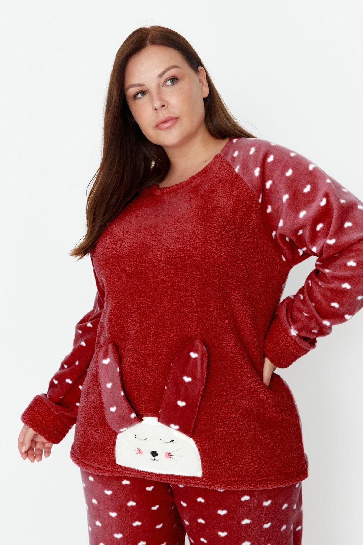 Red Heart Polar Fleece Pyjama Set of 2, , large image number 1