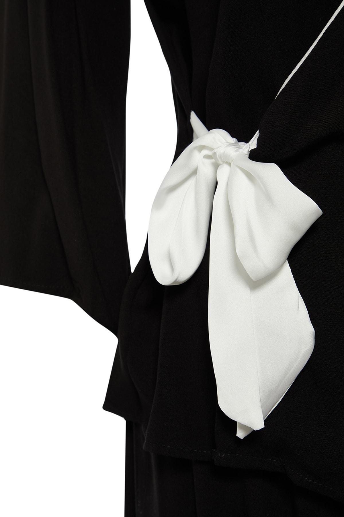 Black Plain Plus Size Pajama Set, , large image number 2