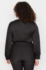 Trendyol - Black Satin Bodysuit Plus Size Top