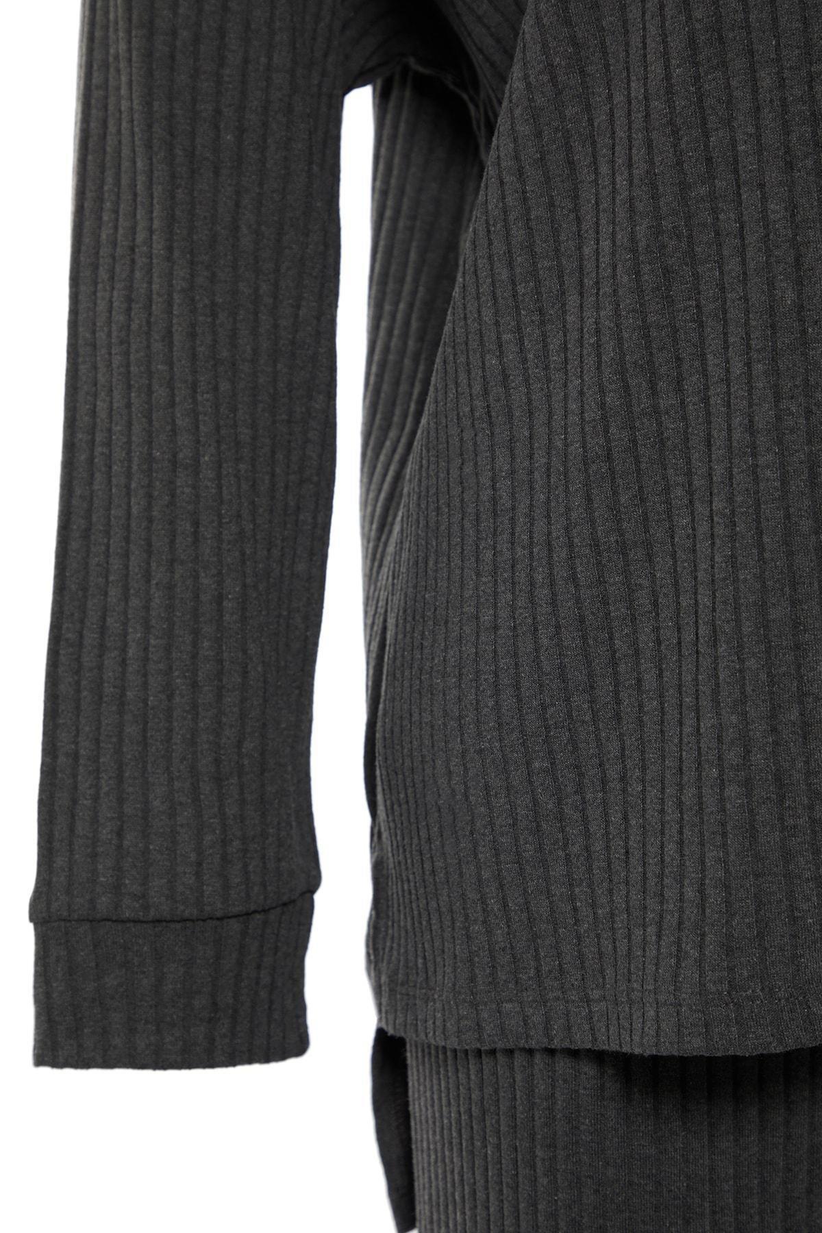 Black Knitted Plus Size Co-Ord Sets, , large image number 6