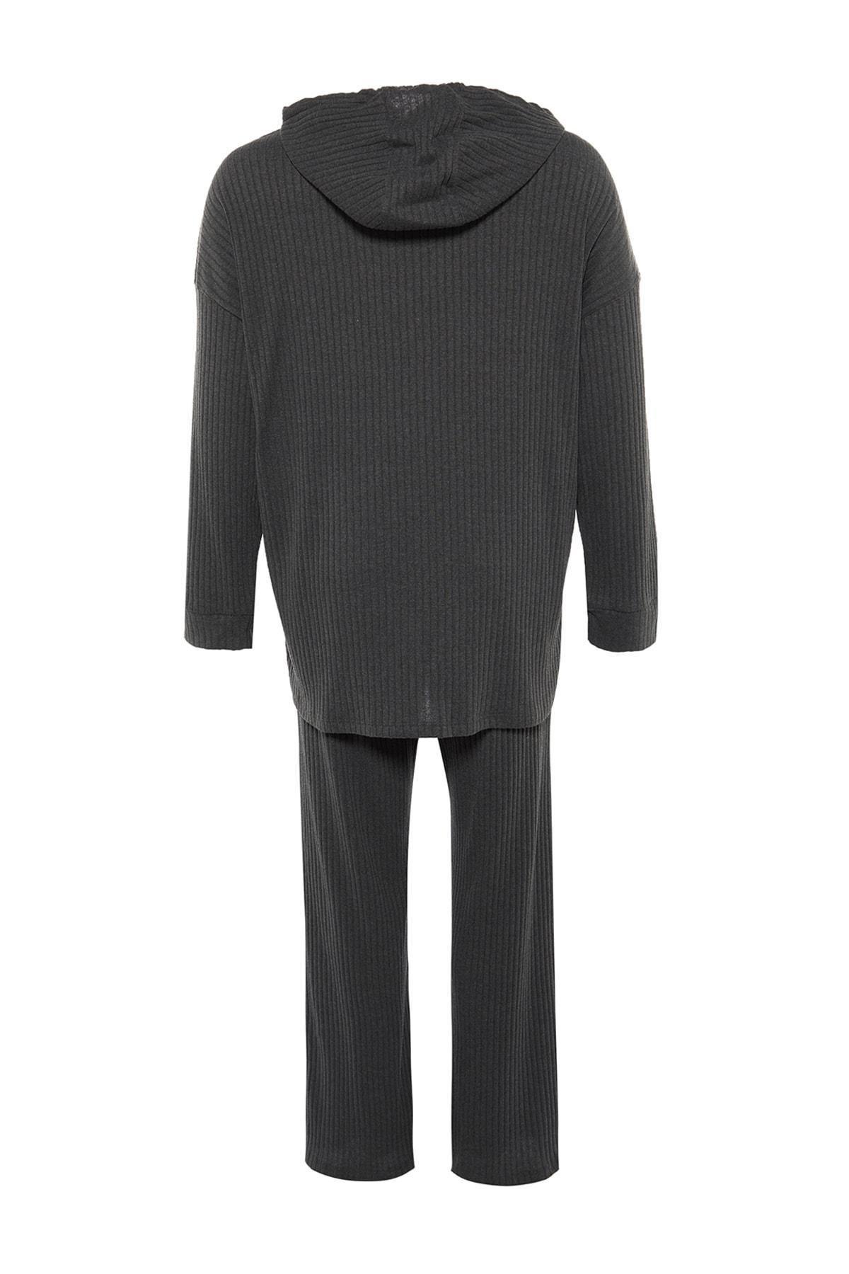 Black Knitted Plus Size Co-Ord Sets, , large image number 7