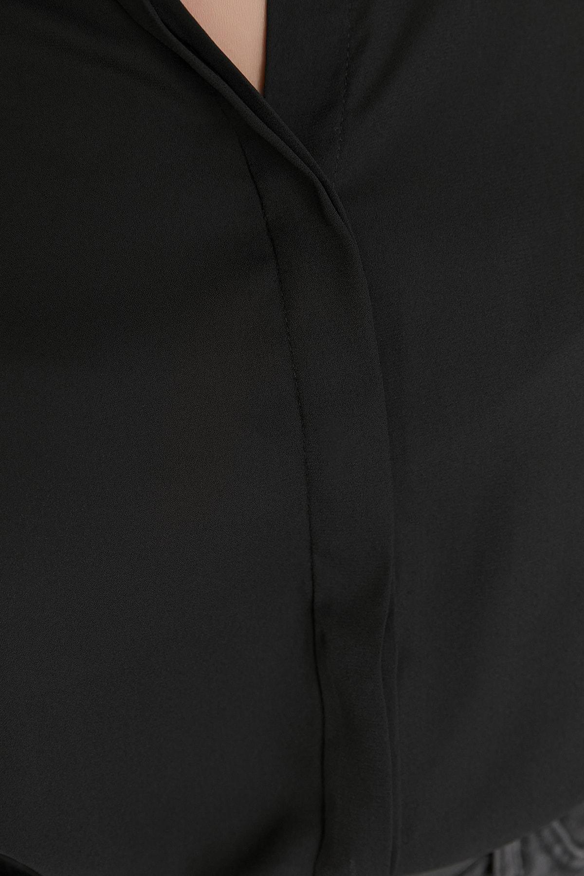 Black Regular Plus Size Shirt, , large image number 2