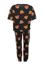 Trendyol - Black Crew Neck Plus Size Pajama Set