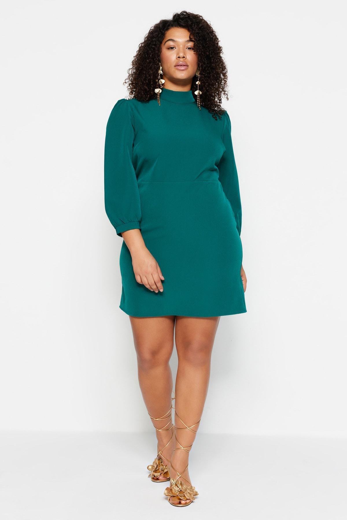 Trendyol - Green Basic Plus Size Dress