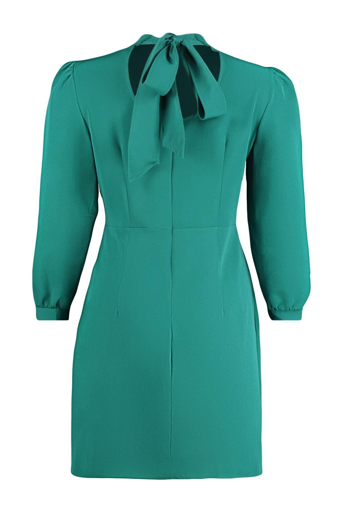 Green Basic Plus Size Dress, , large image number 7