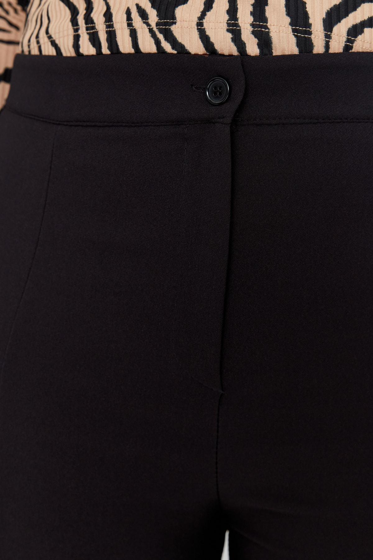 Black Wide Leg Plus Size Pants, , large image number 6