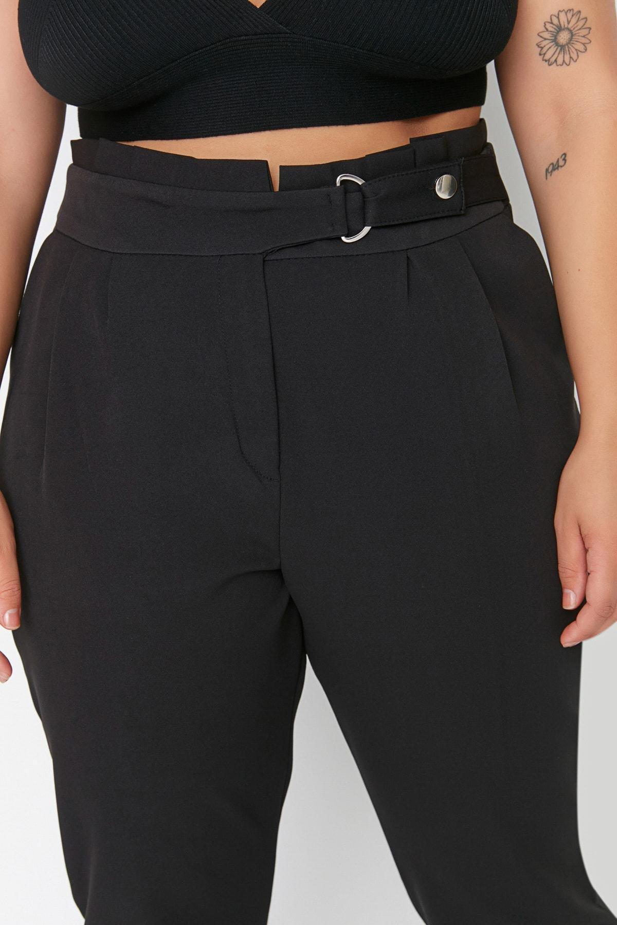 Black Cigarette Pants Plus Size Pants, , large image number 3