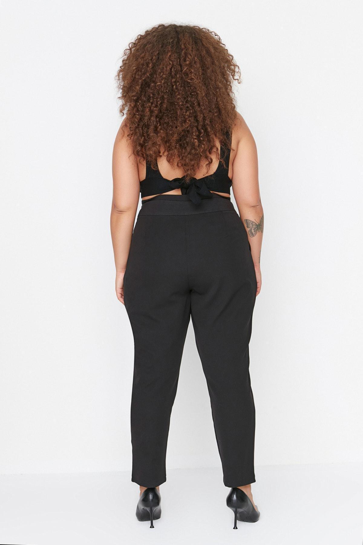 Black Cigarette Pants Plus Size Pants, , large image number 4