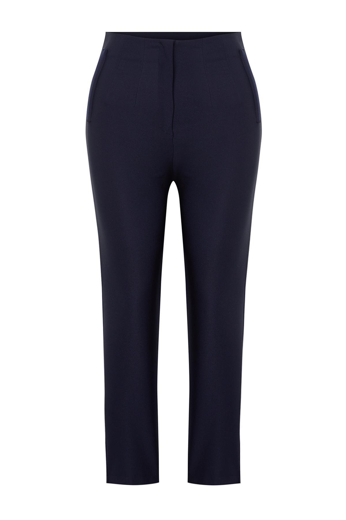 Navy Cigarette Woven Trousers, , large image number 1