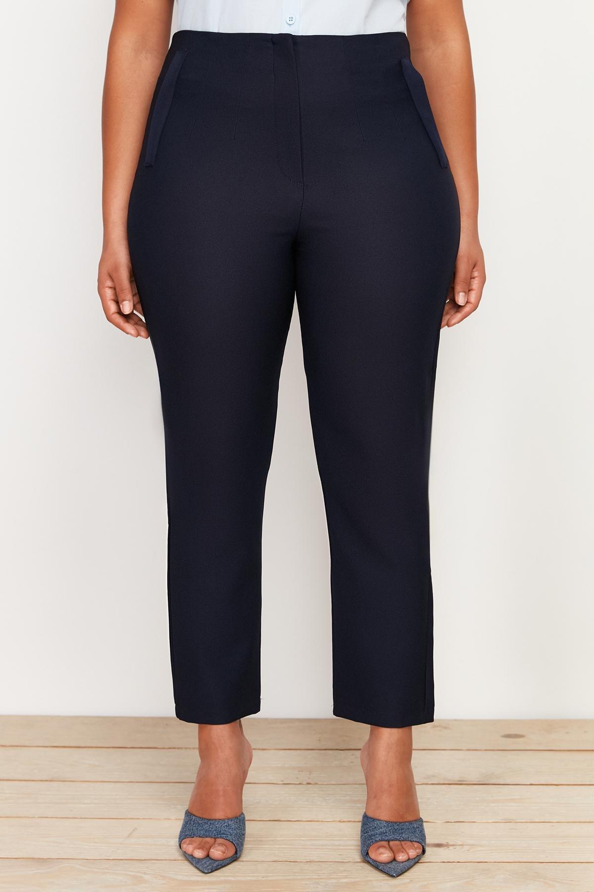 Navy Cigarette Woven Trousers, , large image number 3