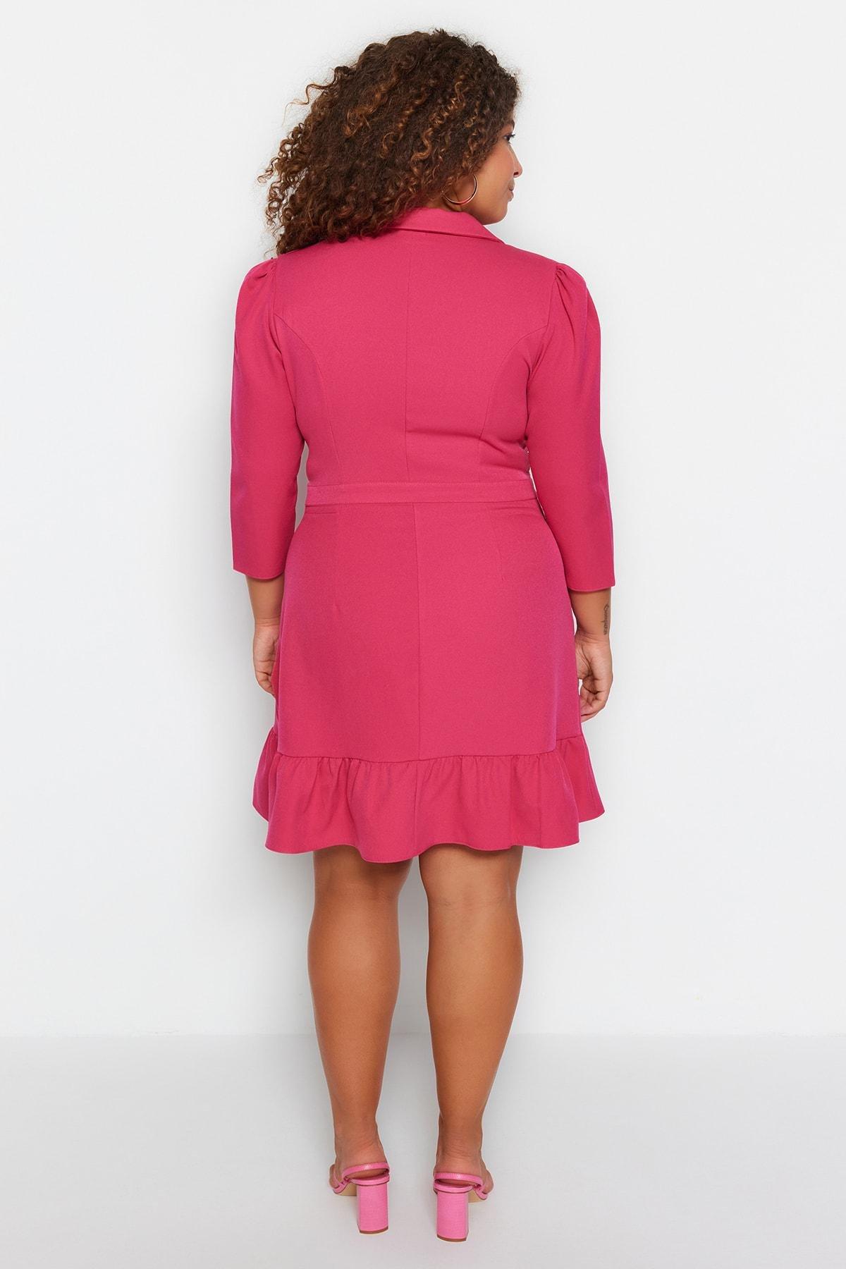 Pink Plus Size Blazer Dress, , large image number 4