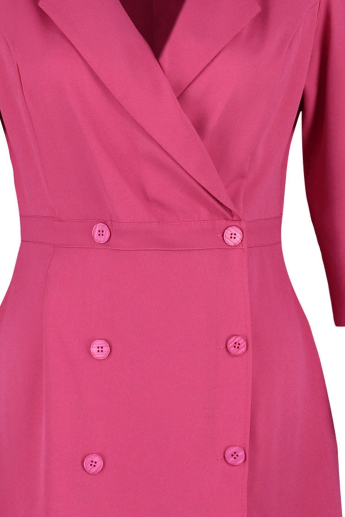 Pink Plus Size Blazer Dress, , large image number 5