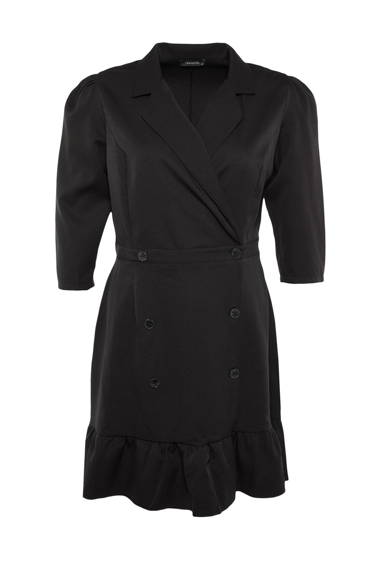 Black Plus Size Blazer Dress, , large image number 4