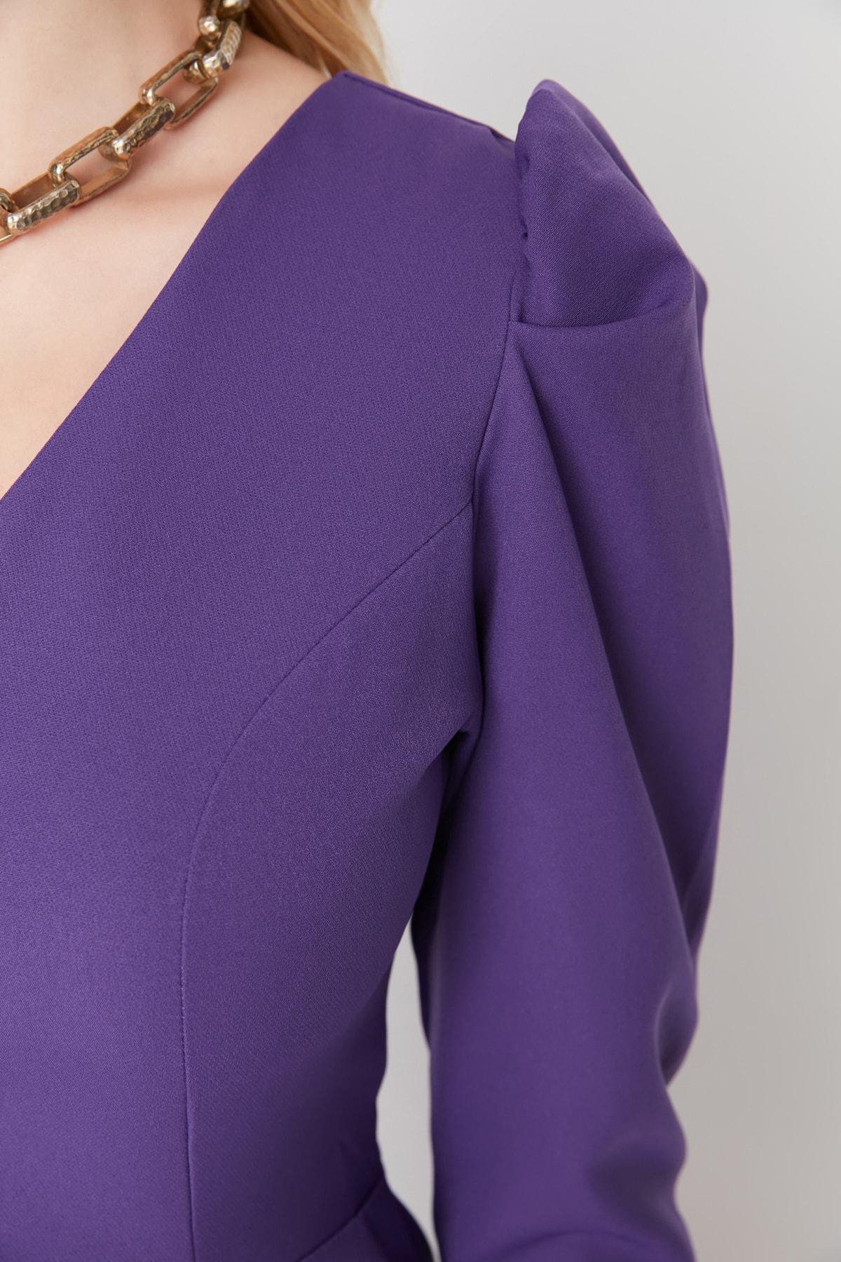 Purple A-Line Mini Dress, , large image number 3