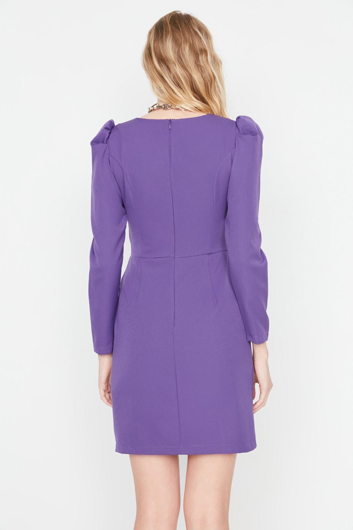 Purple A-Line Mini Dress, , large image number 4