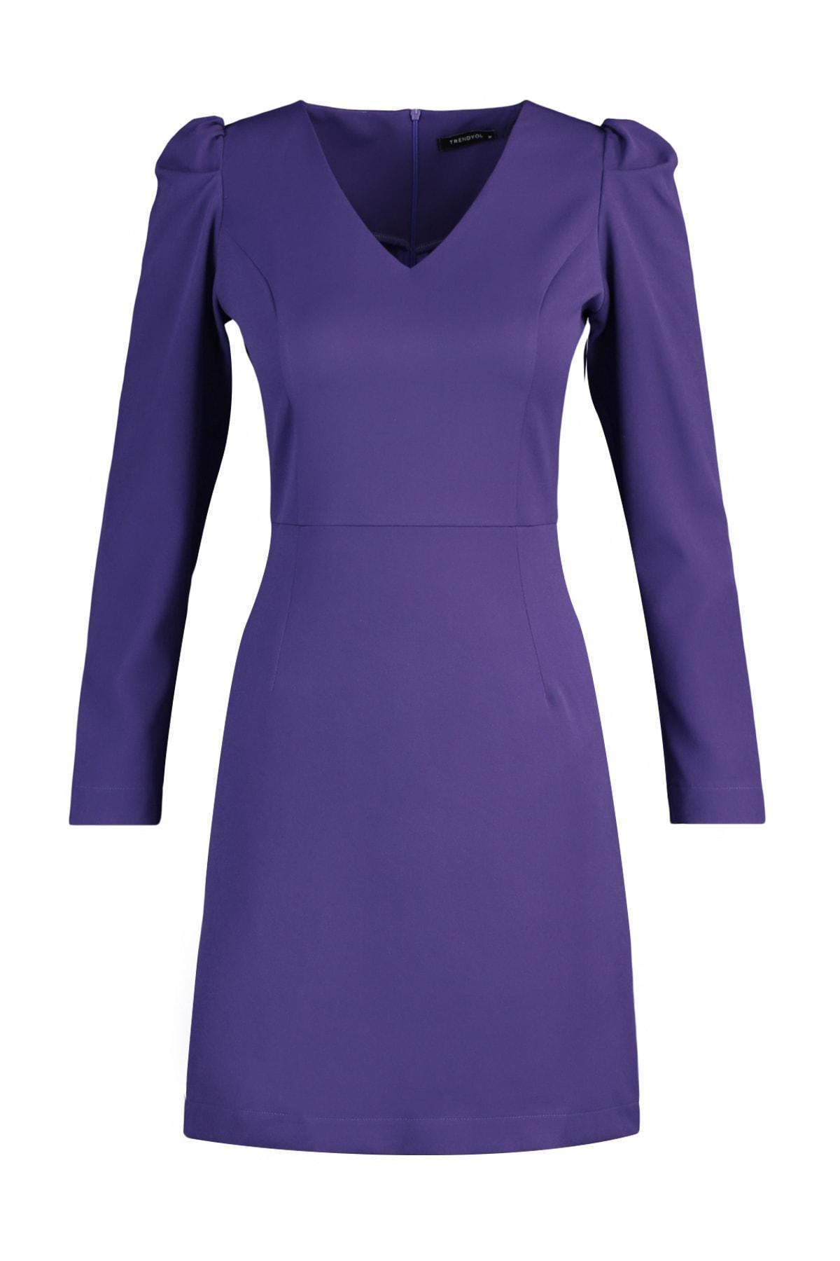 Purple A-Line Mini Dress, , large image number 5