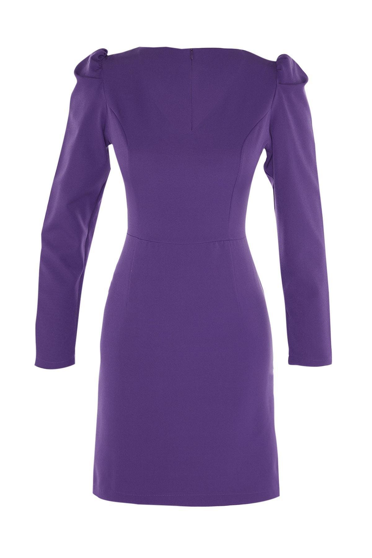 Purple A-Line Mini Dress, , large image number 8