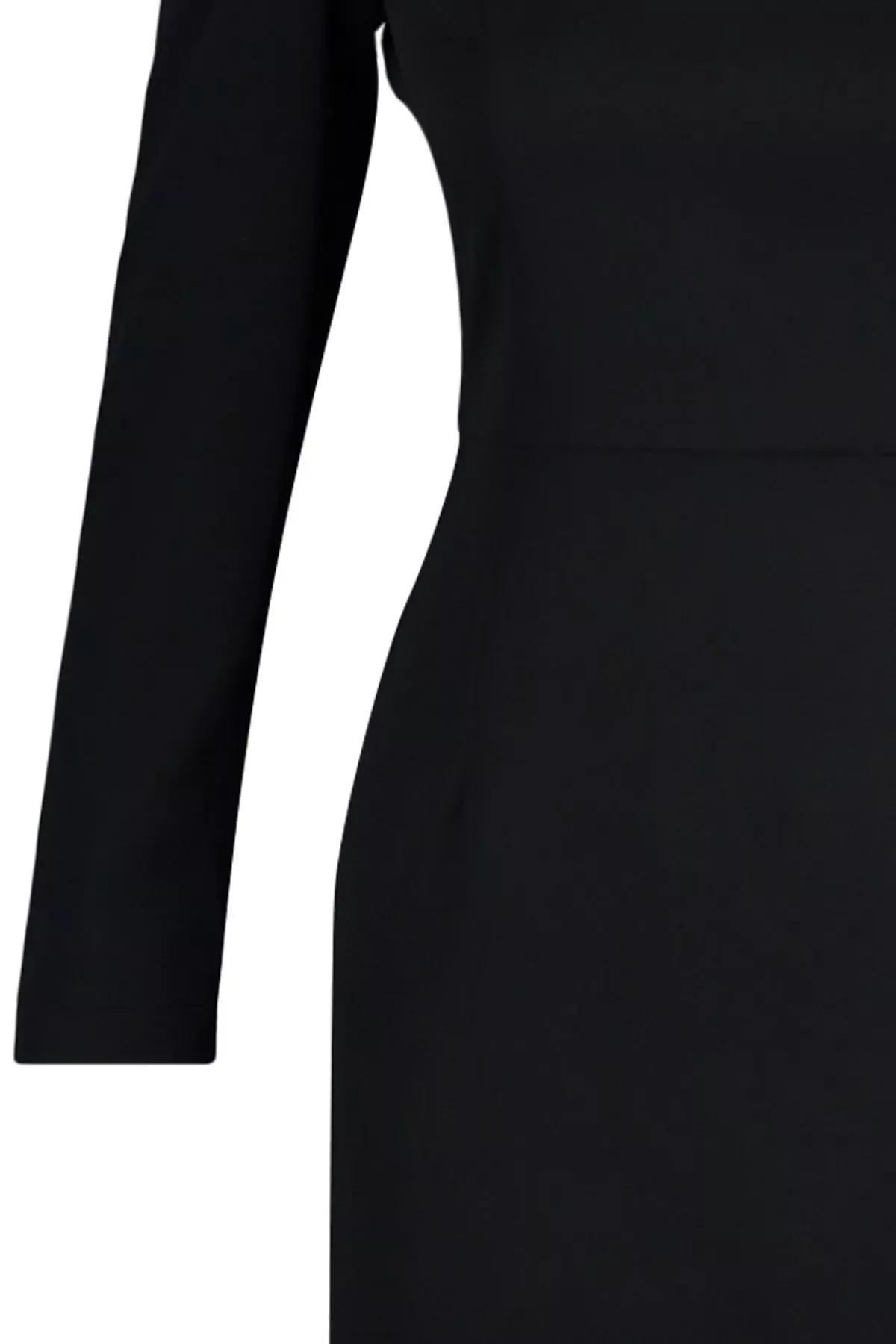 Black A-Line Mini Dress, , large image number 5