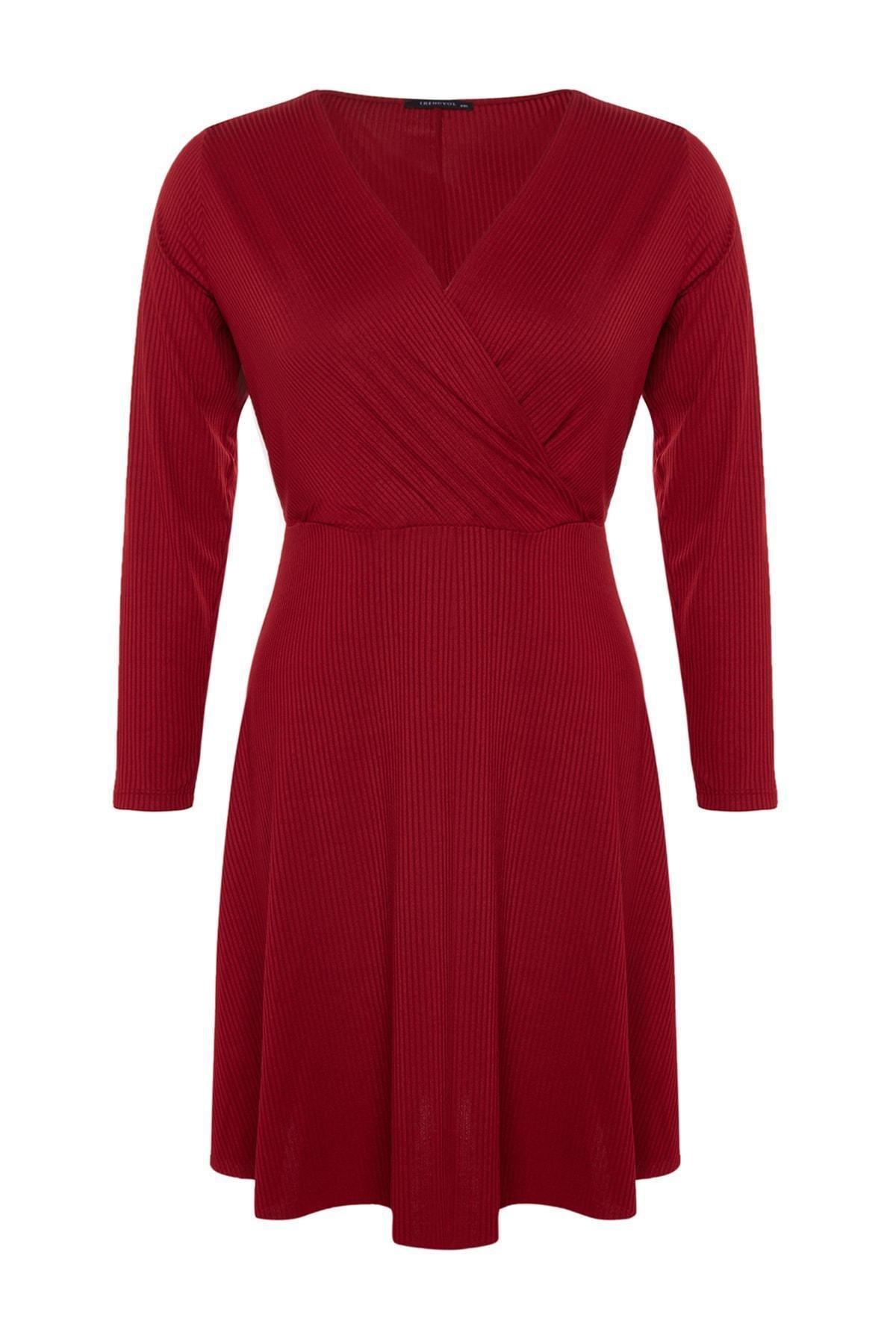 Red Skater Plus Size Mini Dress, , large image number 6