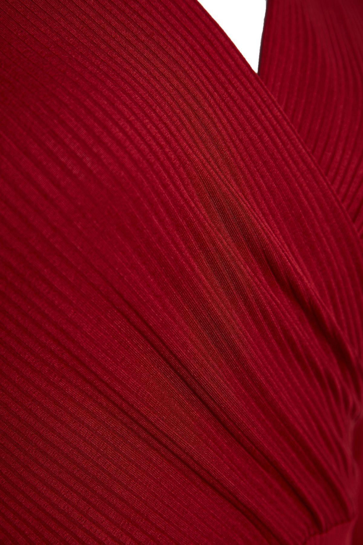 Red Skater Plus Size Mini Dress, , large image number 7