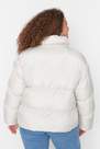Trendyol - Beige Puffer Plus Size Oversize Jacket