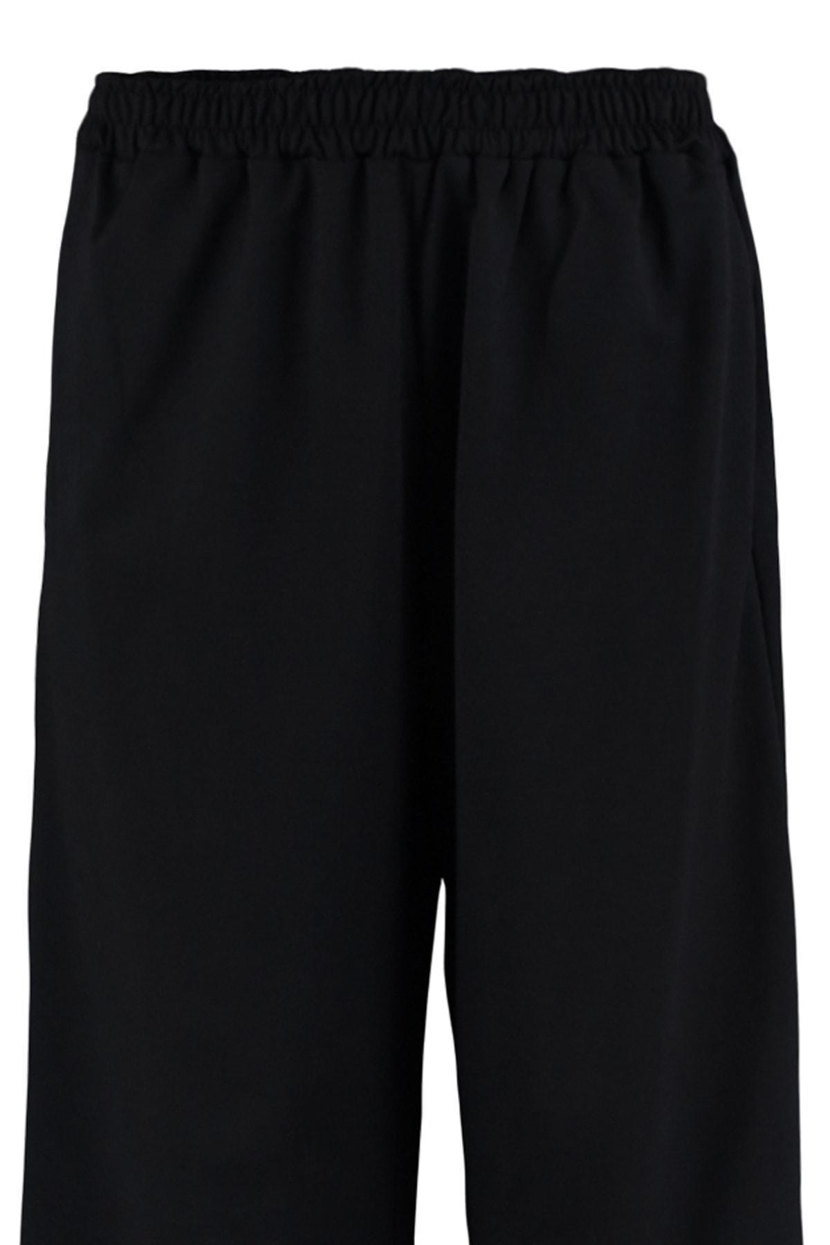 Black Wide Leg Plus Size Sweatpants, , large image number 7