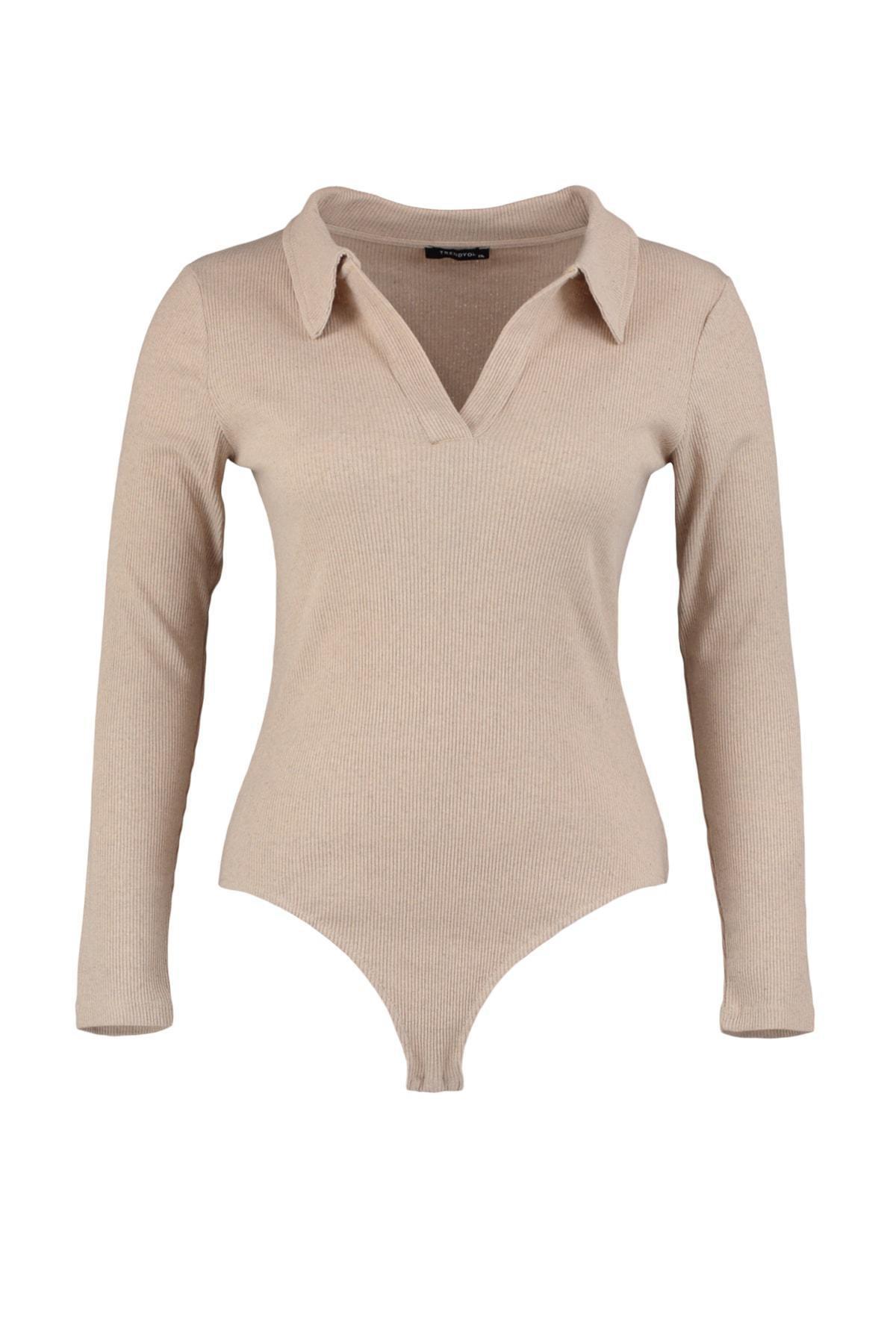 Polo Neck Plus Size Bodysuit, , large image number 5