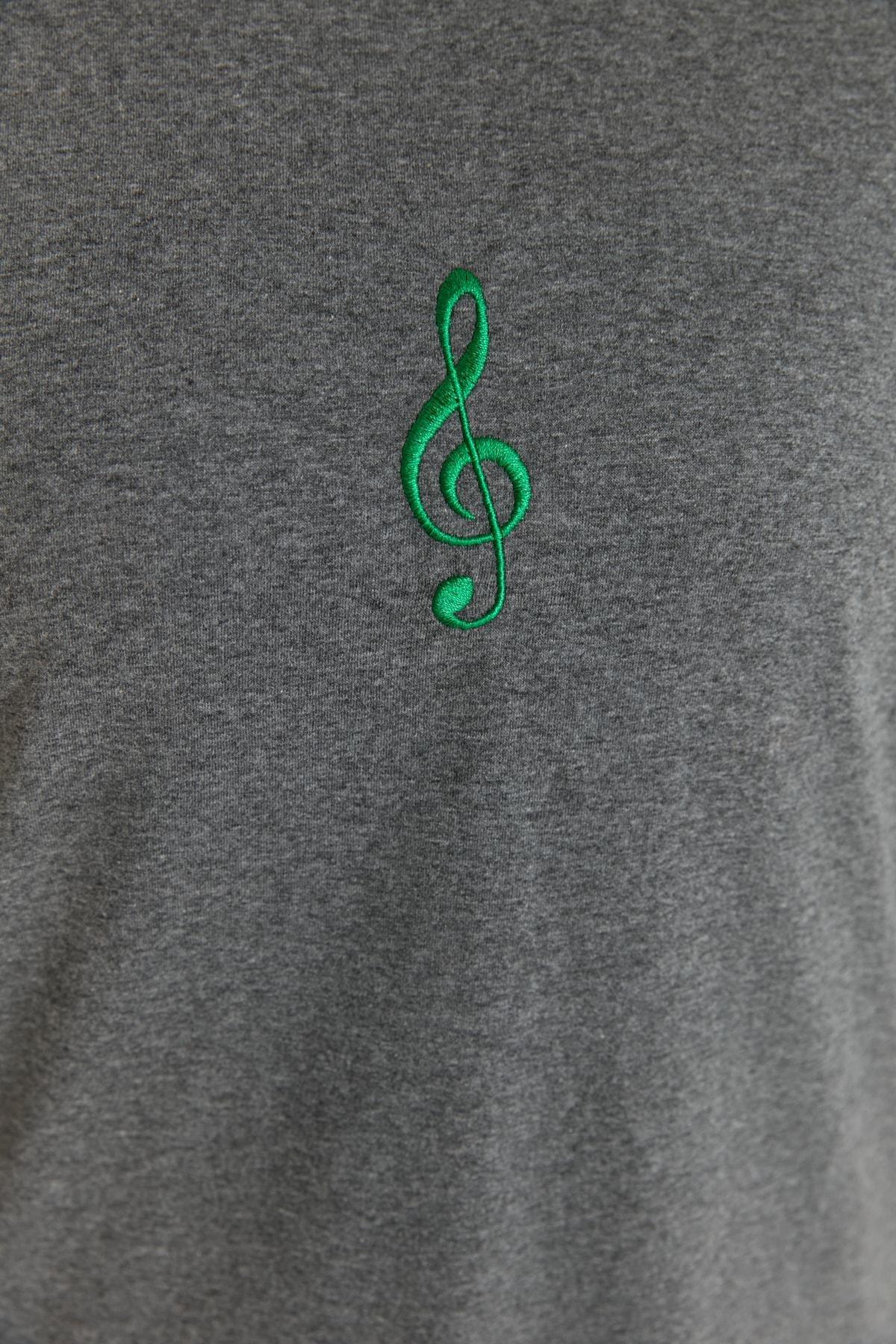 Gray Crew Neck Plus Size Tshirt, , large image number 3