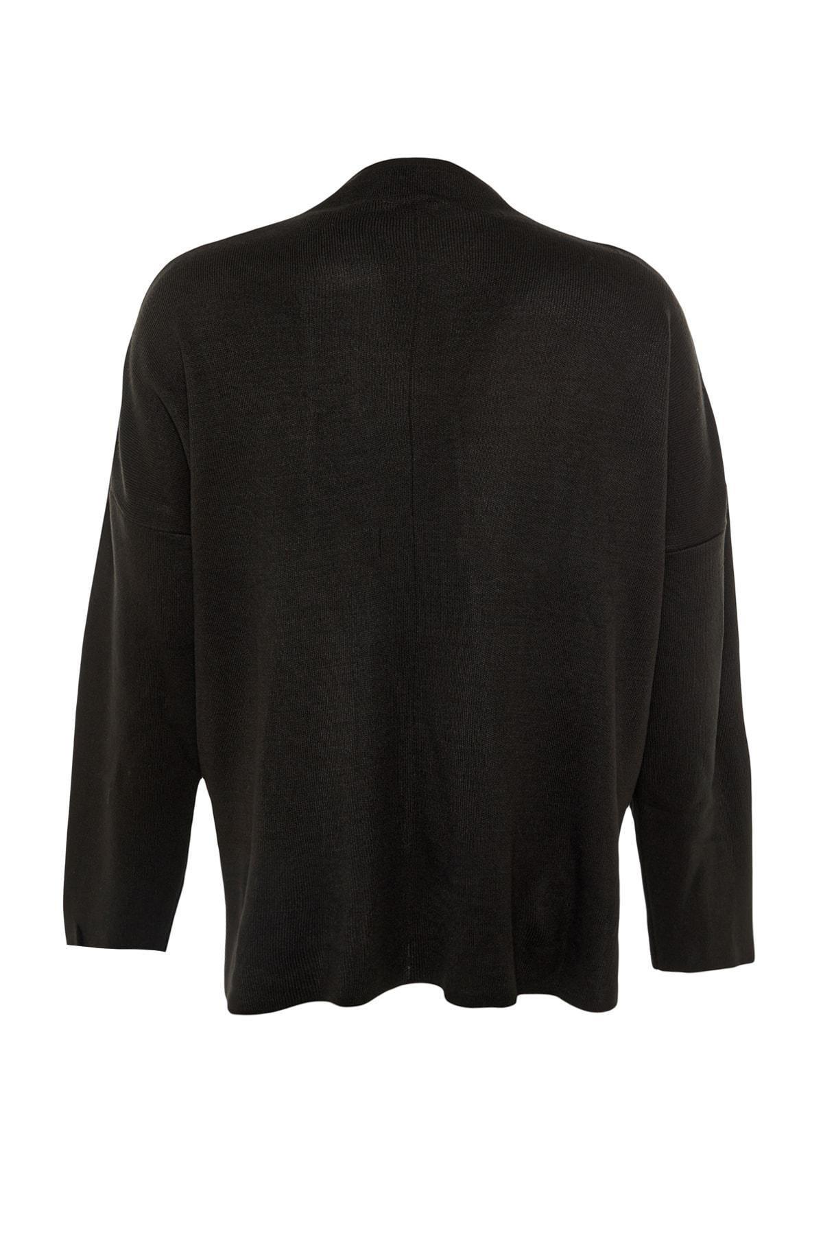 Trendyol - Black Crew Neck Plus Size Sweater