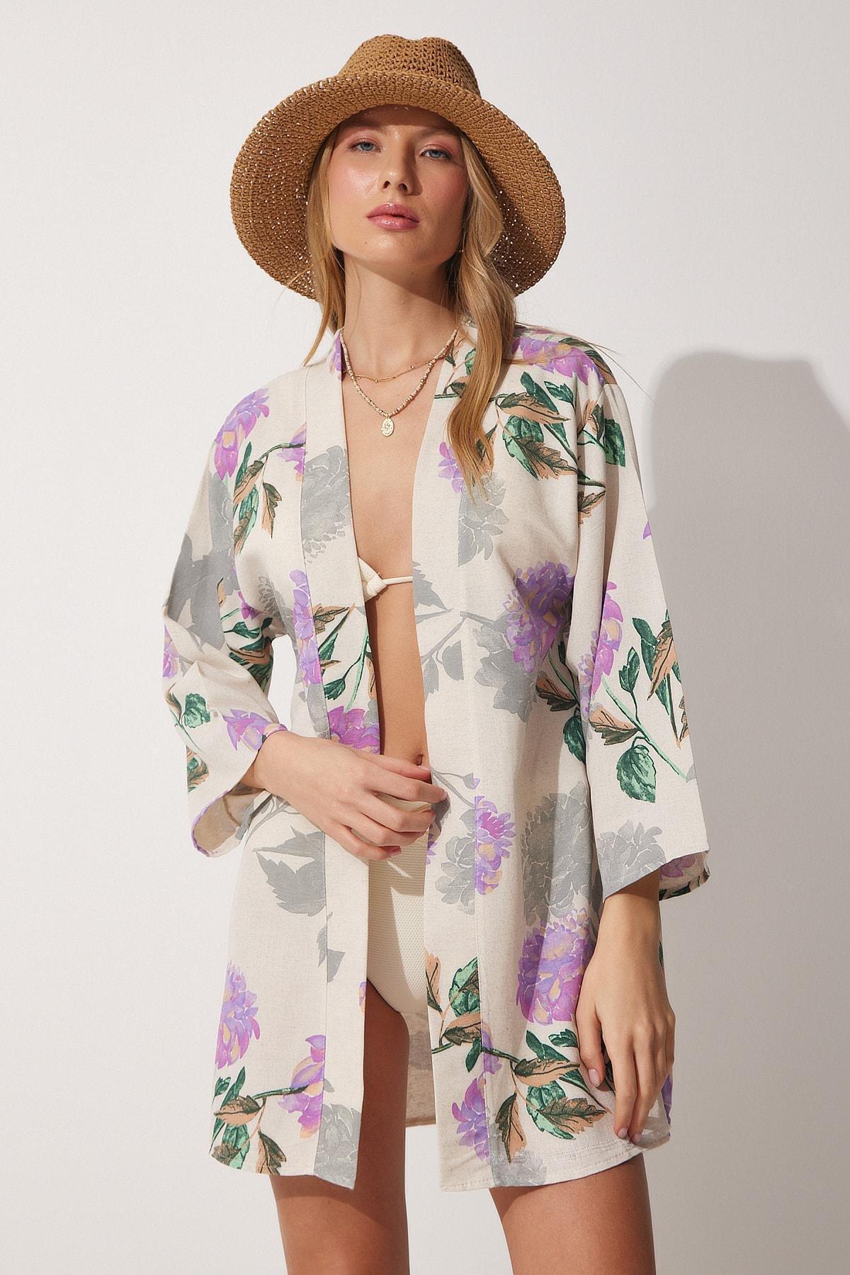 Floral Pattern Kimono, , large image number 2