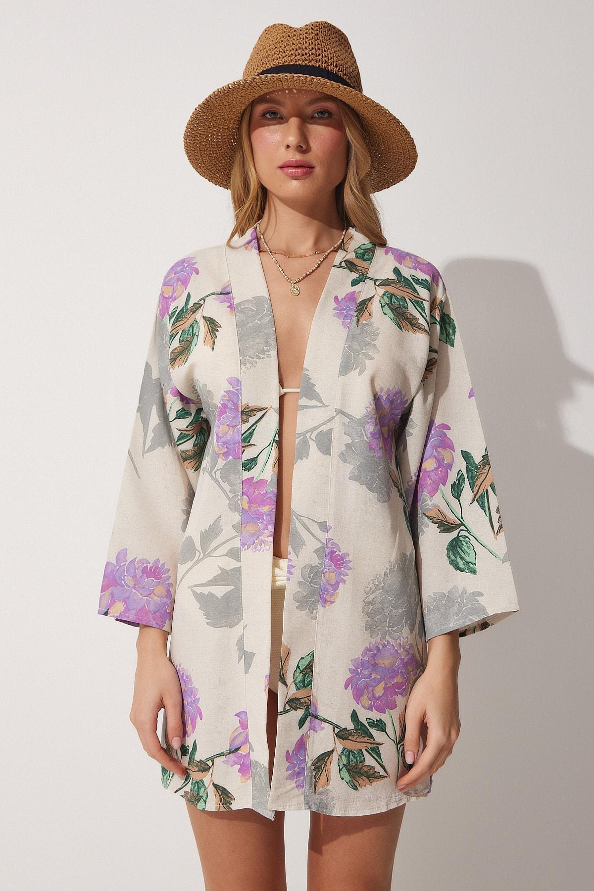 Floral Pattern Kimono, , large image number 3
