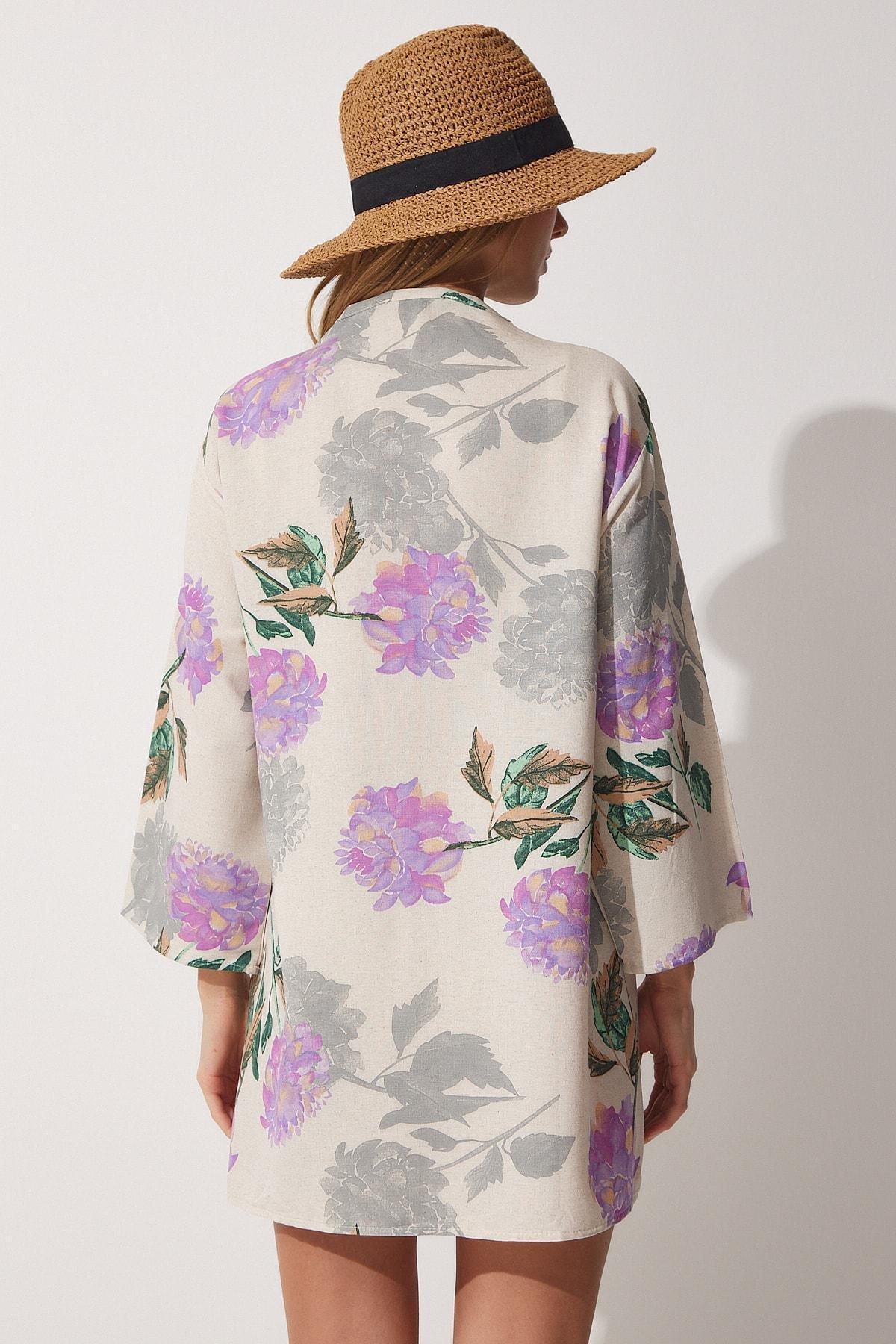 Floral Pattern Kimono, , large image number 4