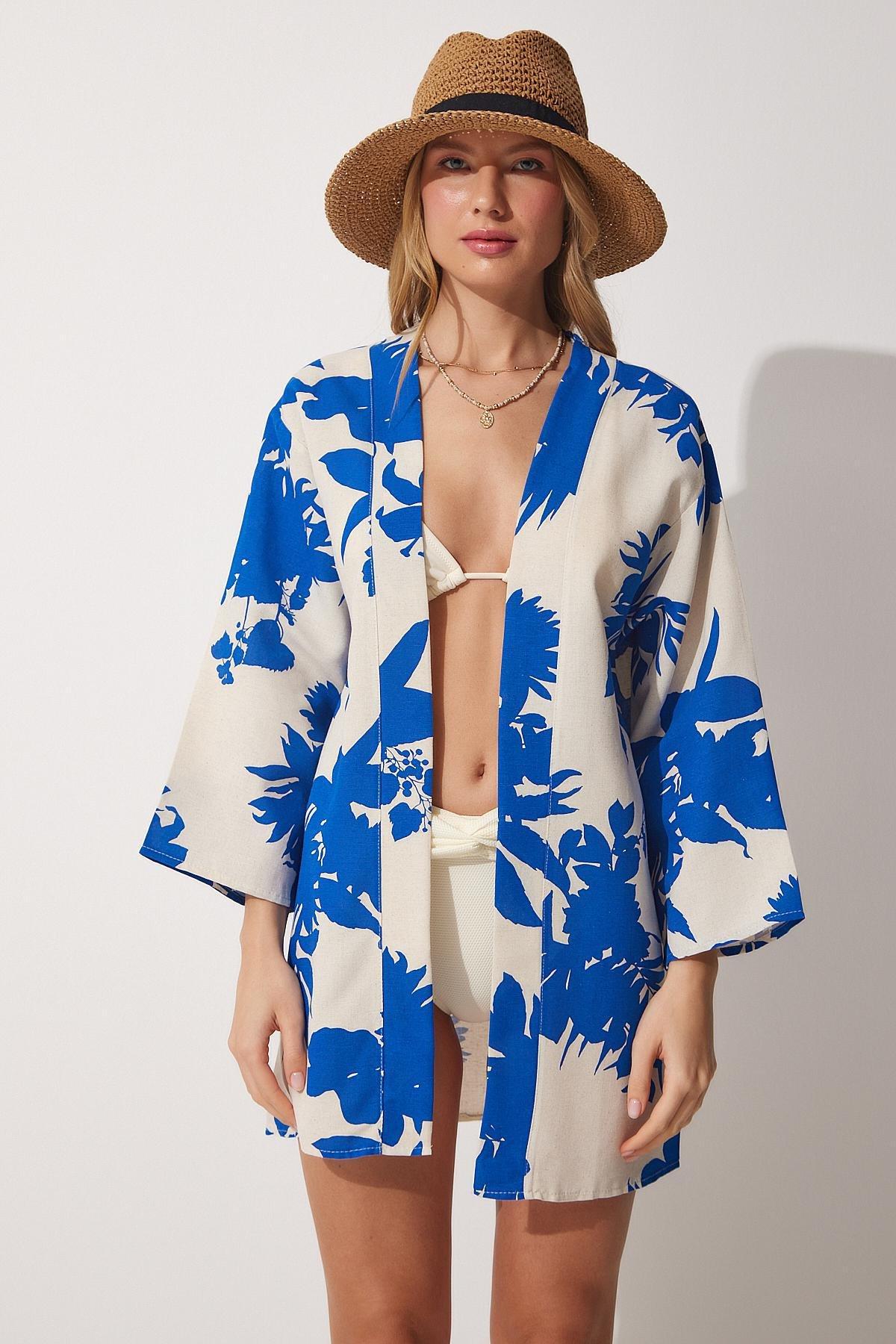 Floral Cache-Coeur Kimono, , large image number 3