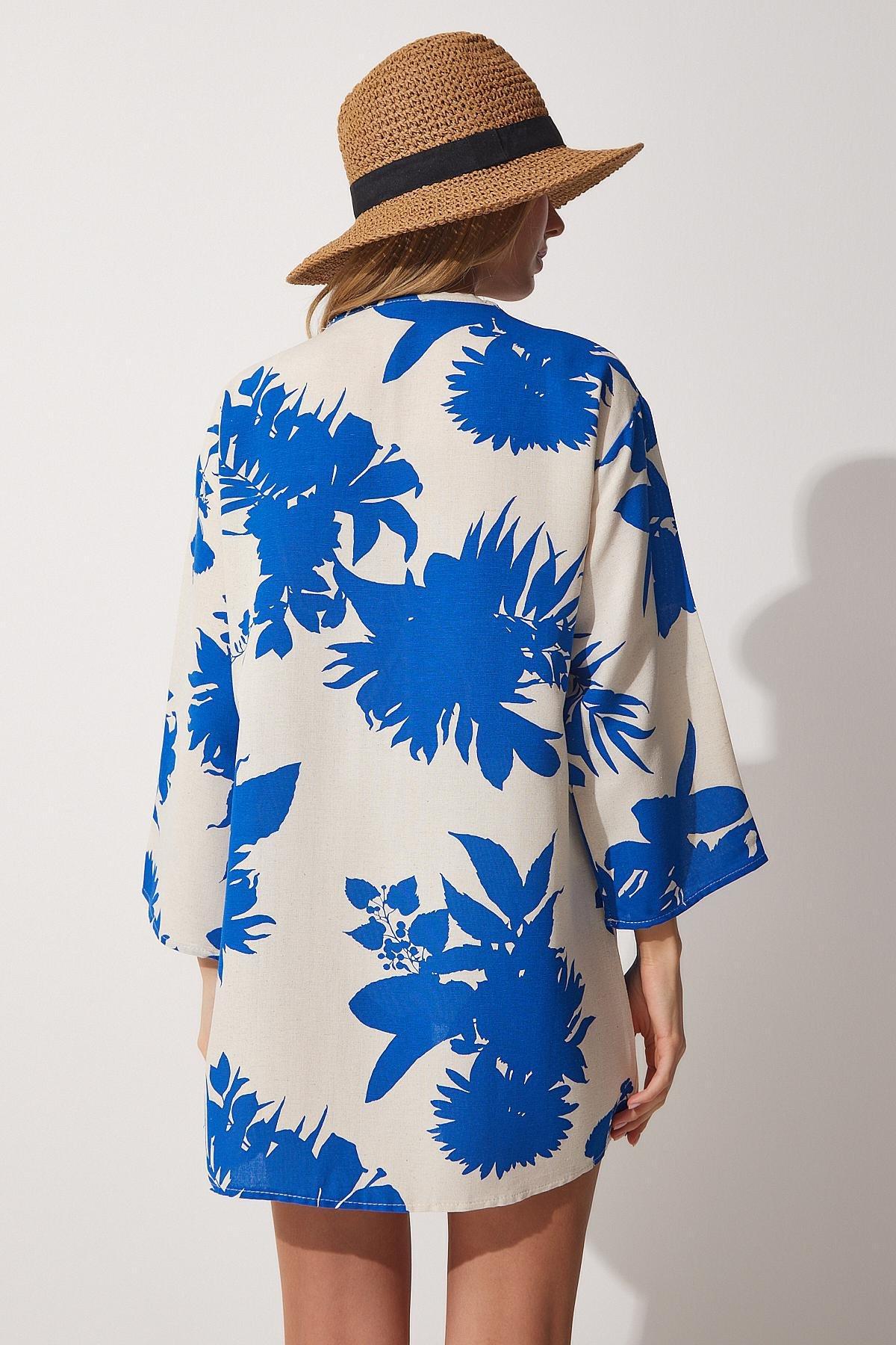 Floral Cache-Coeur Kimono, , large image number 4