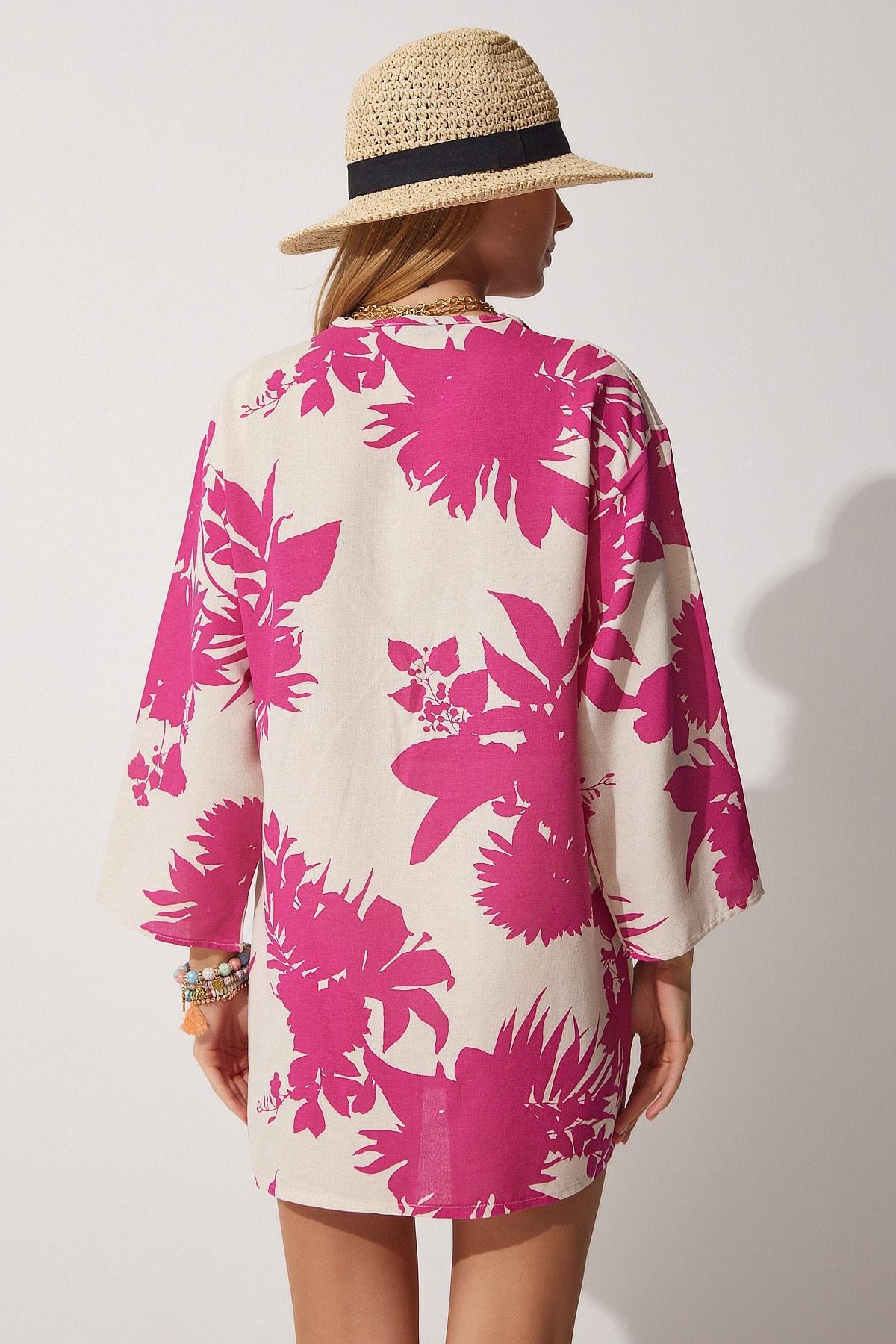 Floral Cache-Coeur Kimono, , large image number 5