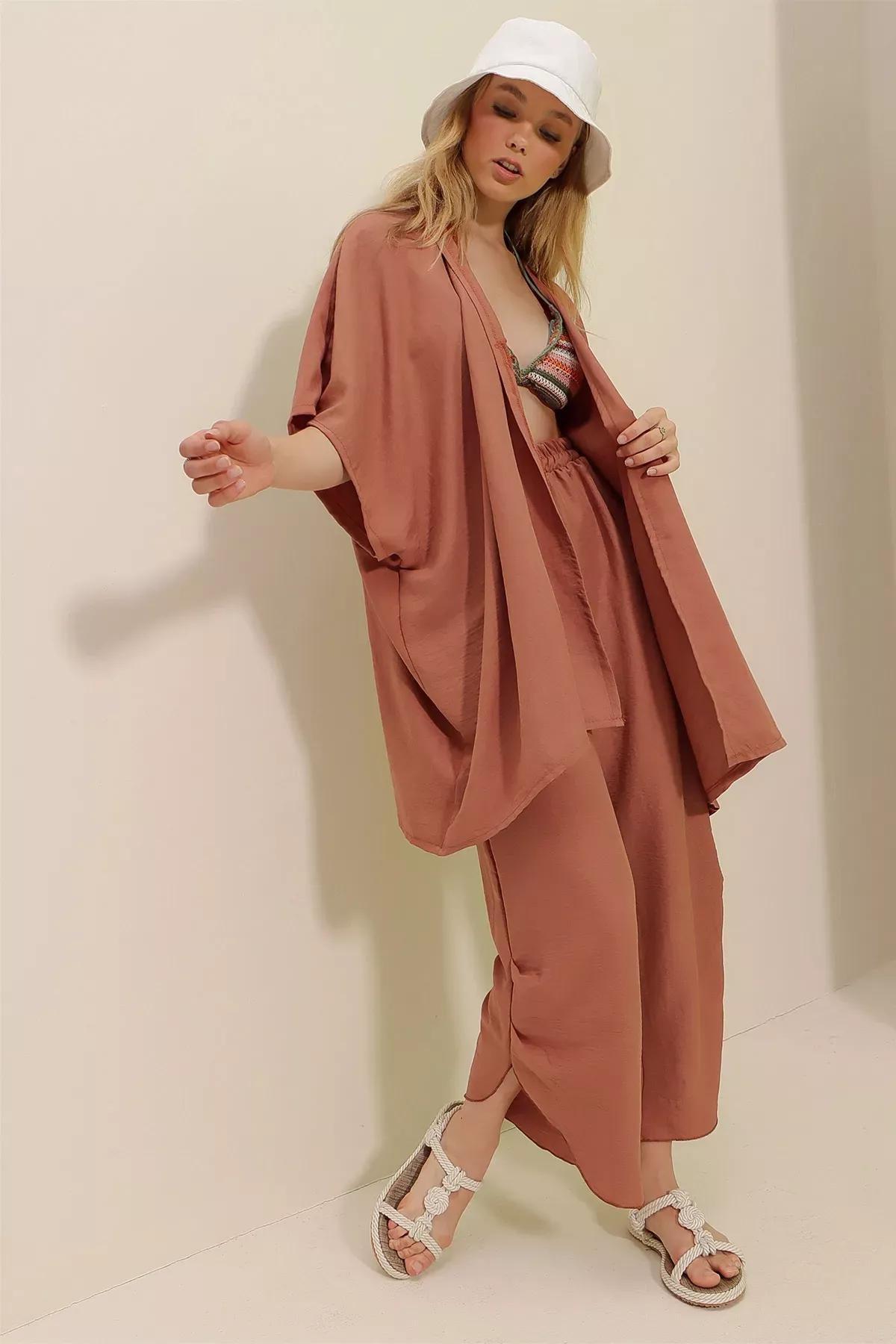 Pink Trousers and Jacket Set, Dried rose, large image number 0