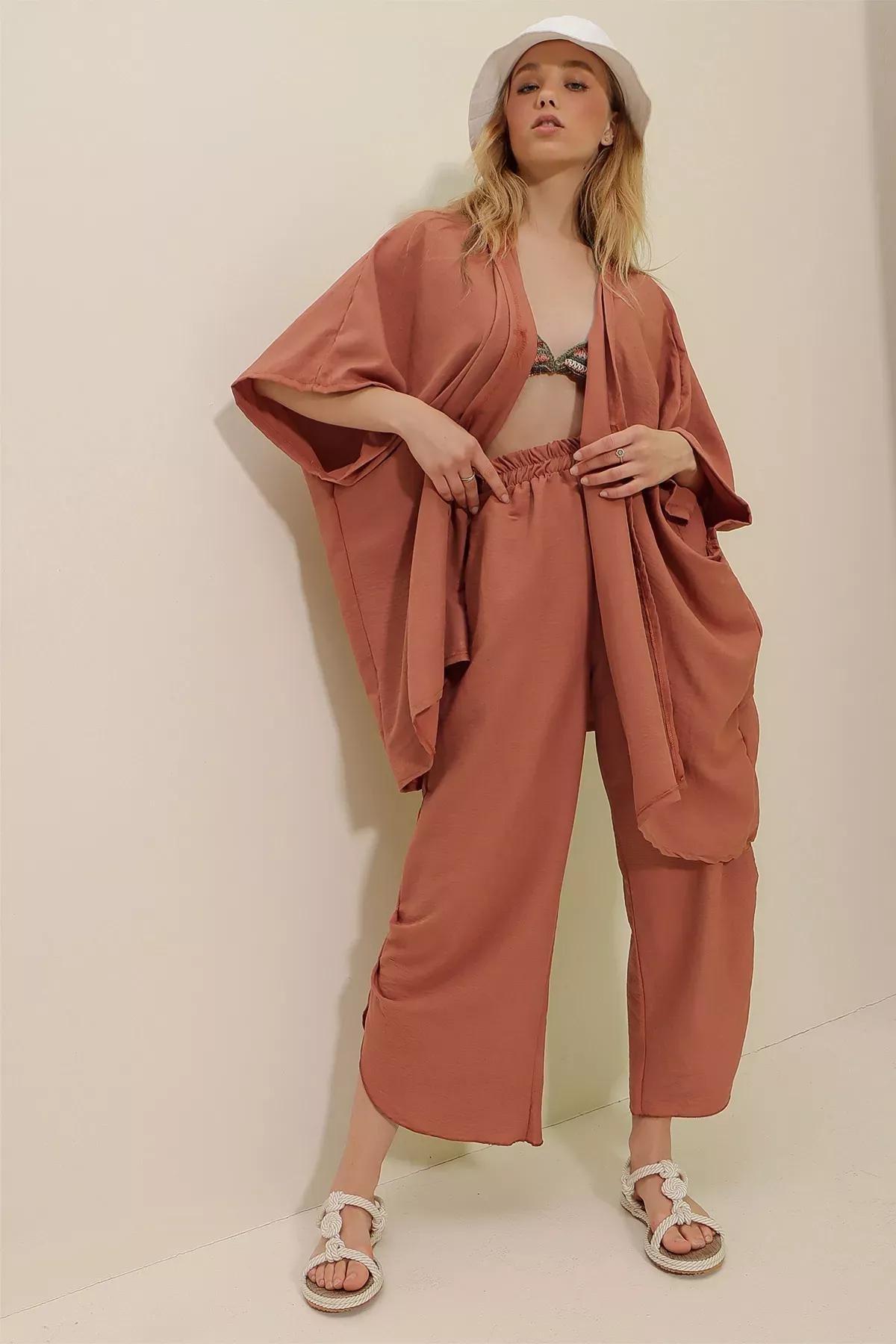 Pink Trousers and Jacket Set, Dried rose, large image number 1