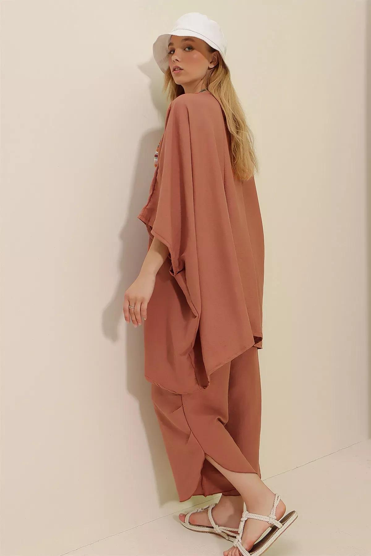 Pink Trousers and Jacket Set, Dried rose, large image number 3