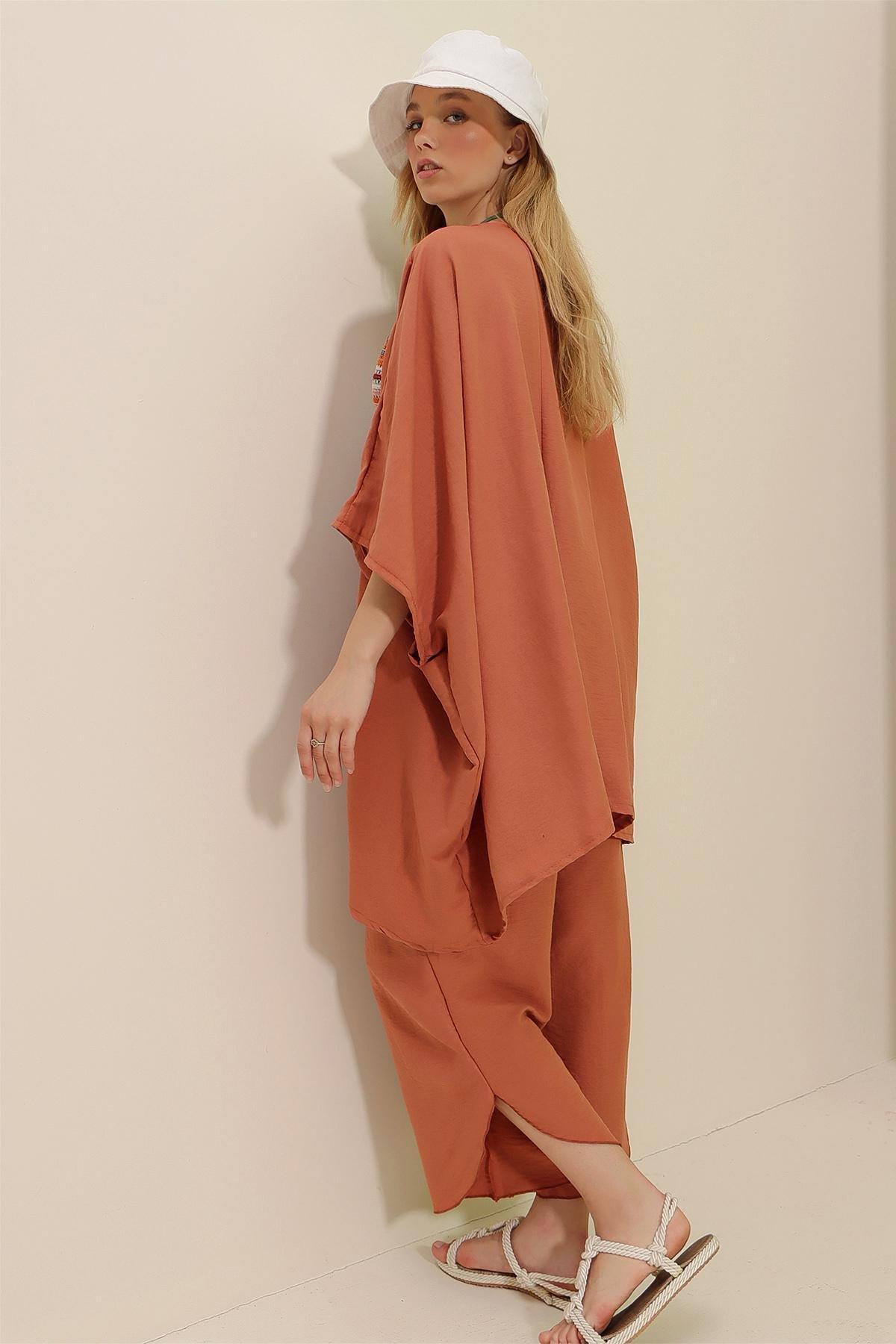 Green Textured Oversize Co-Ord Set, C101_7001, large image number 4