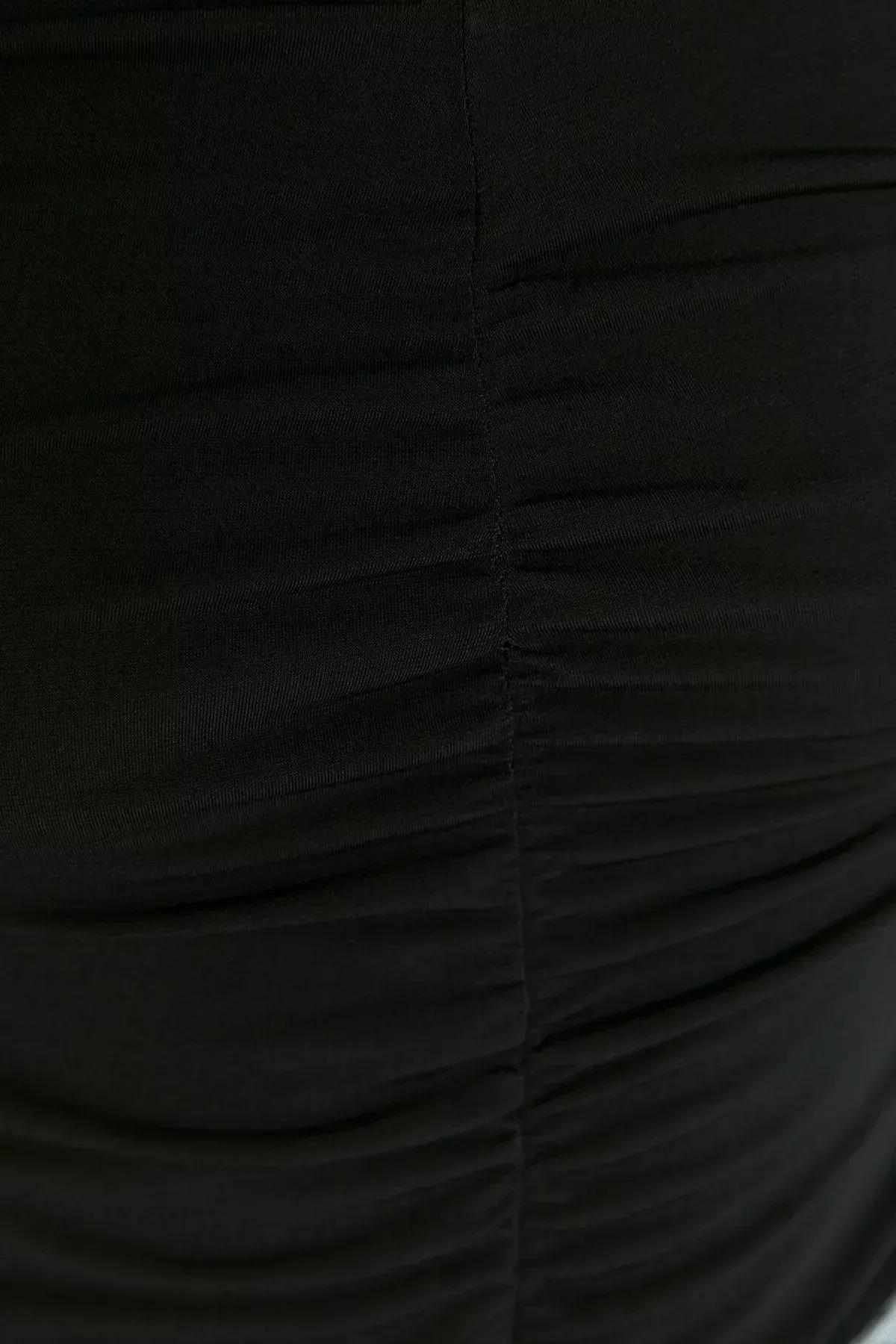 Black Fitted Top, Black, large image number 3