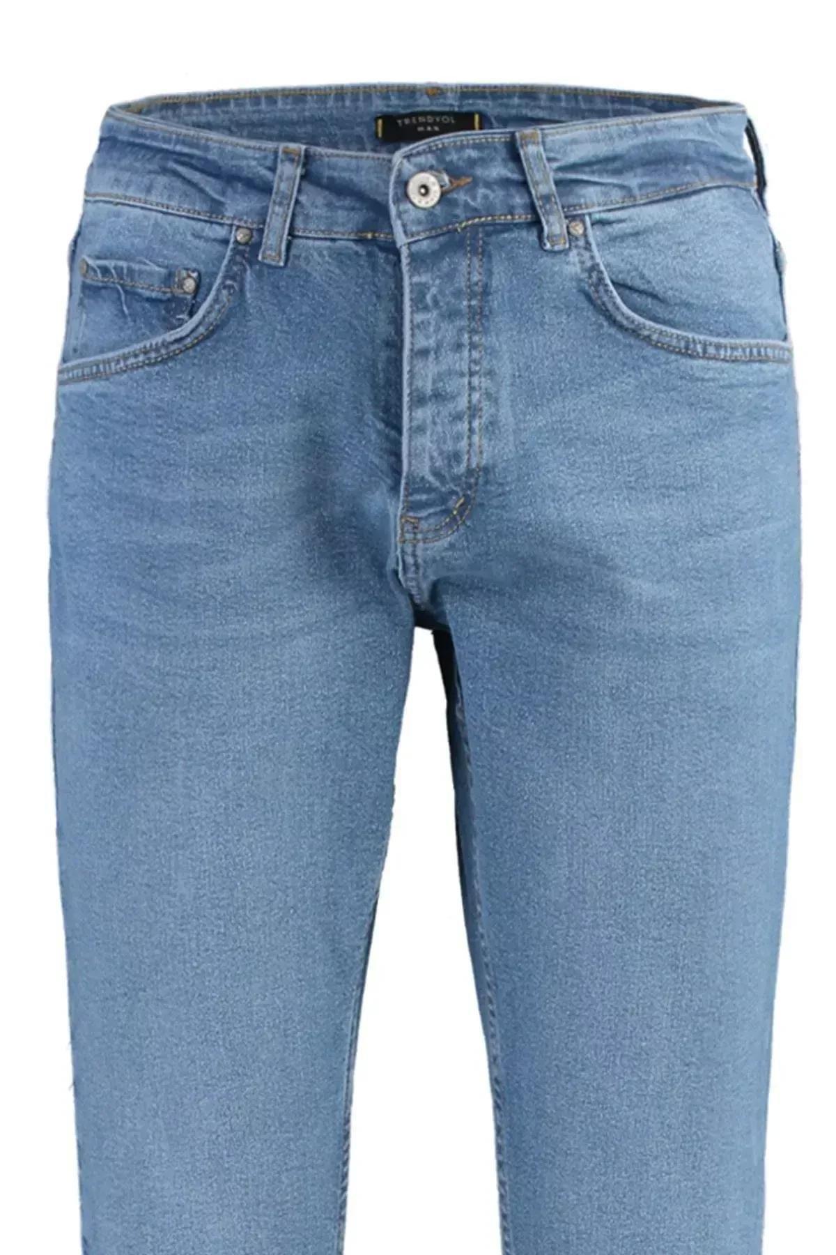 جينز بقصة سليم فت، أزرق, Blue, large image number 8