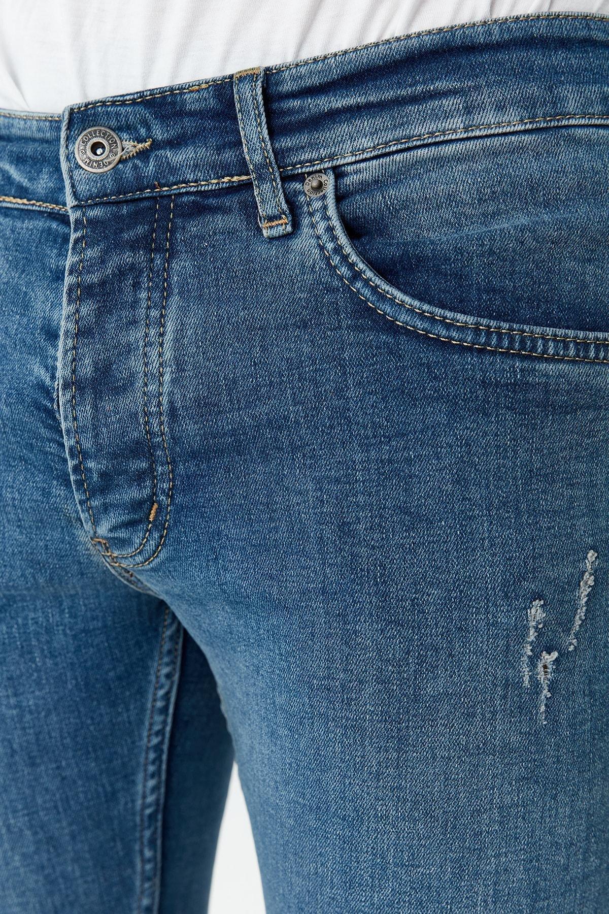 Navy Slim Denim Jeans, , large image number 3
