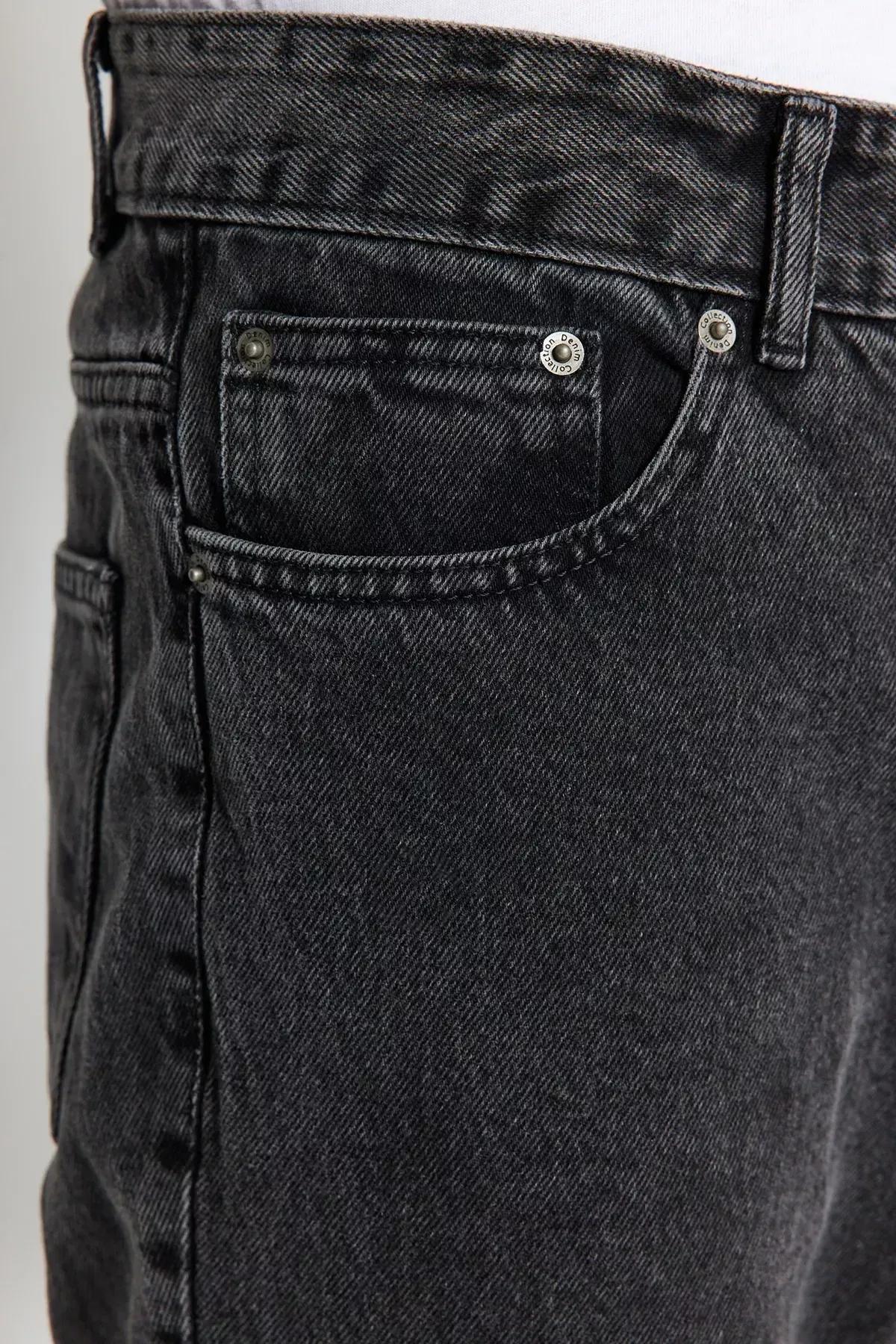 Black Boyfriend Denim Trousers, , large image number 4