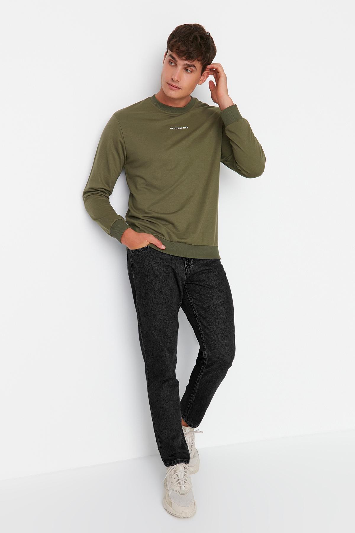 Black Boyfriend Denim Trousers, , large image number 6