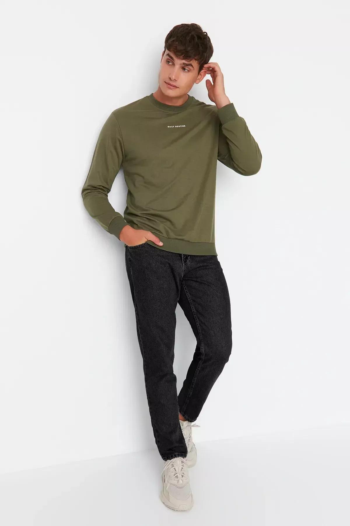 Black Boyfriend Denim Trousers, , large image number 6