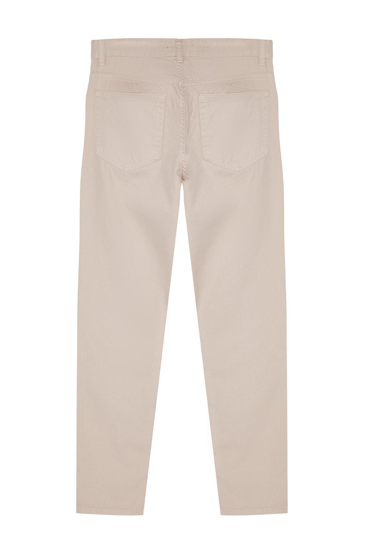 Beige Relaxed Boyfriend Jeans Jeans, , large image number 6