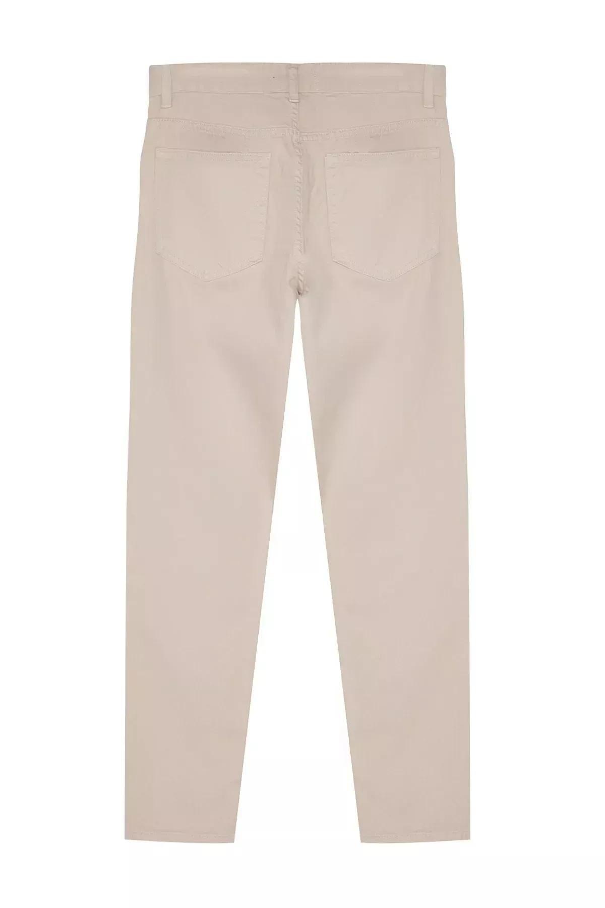 Beige Relaxed Boyfriend Jeans Jeans, , large image number 7