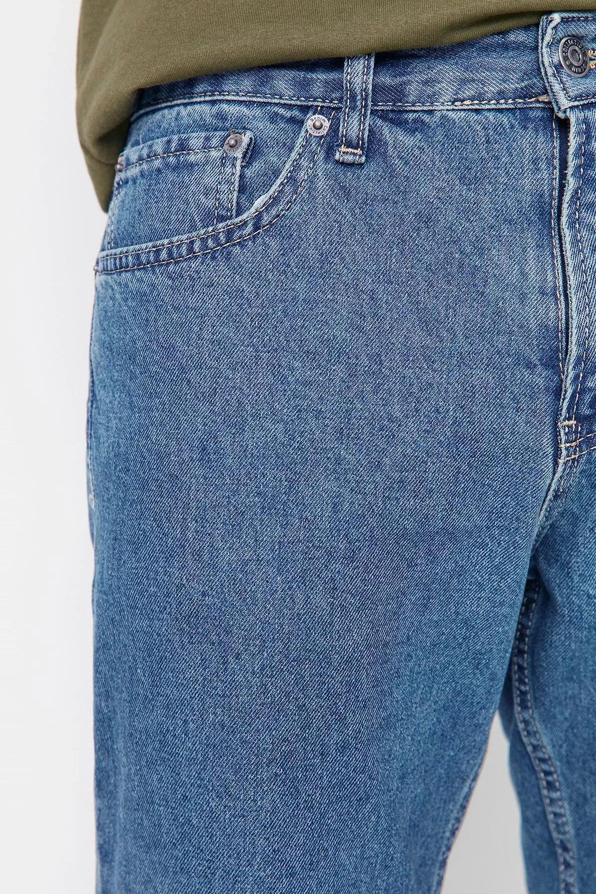 Blue Relax Fit Boyfriend Jeans, , large image number 3