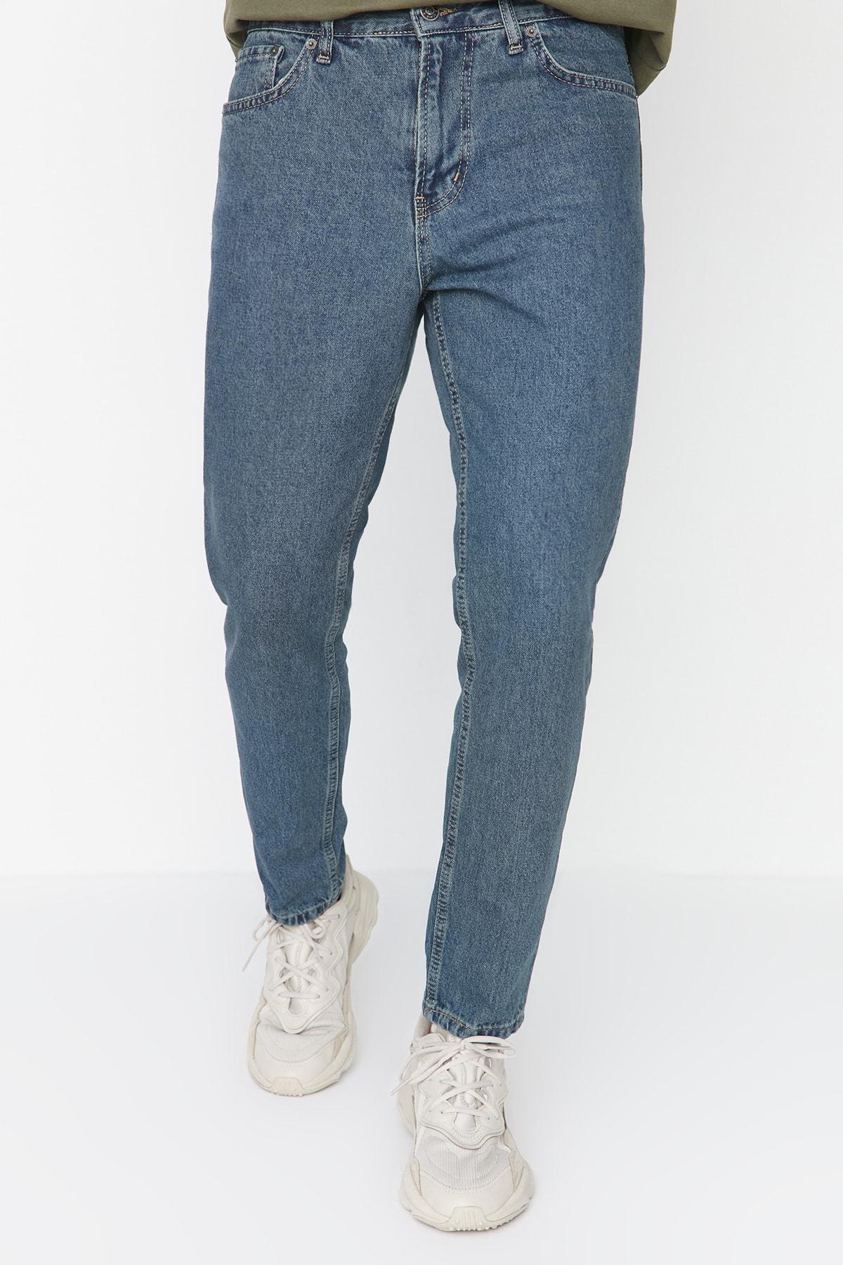 Navy Relaxed Slim Jeans, , large image number 0